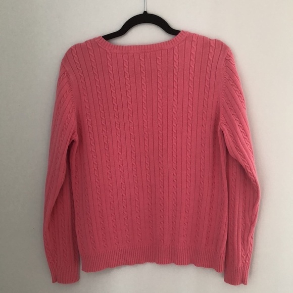 Izod pink cable knit sweater size extra large - Picture 4 of 6